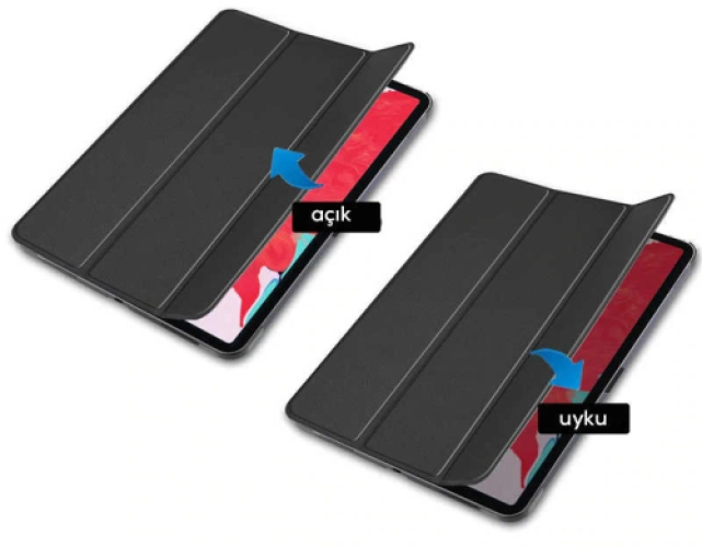 Apple iPad Air 10.9 2022 (5.Nesil) Kılıf Smart Cover Standlı Flip Uyku Modlu Akıllı Kapak - Kırmızı