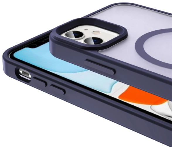 Apple iPhone 11 Kılıf MagSafe Şarj Özellikli, Tam Uyumlu Kaliteli, Mat Arka Yüzey Sio Kapak - Lila