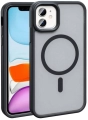 Apple iPhone 11 Kılıf MagSafe Şarj Özellikli, Tam Uyumlu Kaliteli, Mat Arka Yüzey Sio Kapak - Siyah