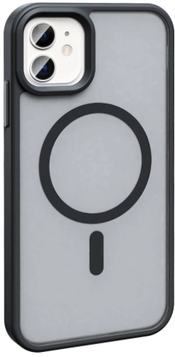 Apple iPhone 11 Kılıf MagSafe Şarj Özellikli, Tam Uyumlu Kaliteli, Mat Arka Yüzey Sio Kapak - Siyah