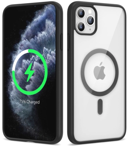 Apple iPhone 11 Pro Max Kılıf MagSafe Wireless Şarj Özellikli Silikon Ege Kapak, Tam Uyumlu, Premium - Mavi