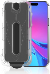 Apple iPhone 11 Pro Kırılmaz Cam Ekran Koruyucu Kolay Uygulama Aparatlı 5D Magic Privacy Glass Hayalet Cam Ekran - Siyah