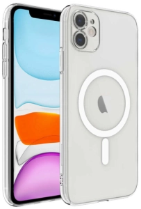 Apple iPhone 12 (6.1) Kılıf MagSafe Şarj Özellikli Şeffaf Kamera Çerçeveli Porto Kapak, Tam Uyumlu, Kaliteli, Dayanıklı