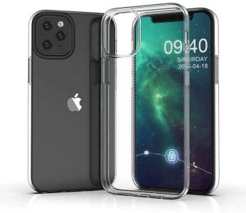 Apple iPhone 12 (6.1) Kılıf Kamera Korumalı Şeffaf Ultra İnce Esnek Silikon Kapak
