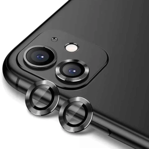 Apple iPhone 12 (6.1) Kamera Lens Koruyucu Premium Safir Parmak İzi Bırakmayan Anti-Reflective, Birebir Uyumlu, Kaliteli CL-12 - Siyah