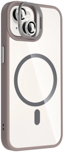 Apple iPhone 14 (6.1) Kılıf Standlı ve Kamera Lens Hediyeli Kaliteli Tam Uyumlu, Etro Kapak - Pembe