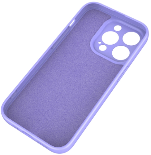 Apple iPhone 14 Pro Max (6.7) Kılıf Lansman İçi Kadife Soft Esnek Premium Silikon Kapak - Koyu Mor