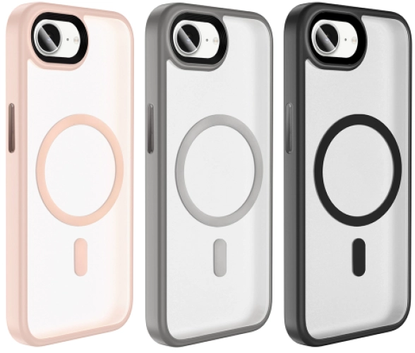 Apple iPhone 16e Kılıf Kablosuz Şarj Uyumlu Silikon Flet MagSafe Kapak - Siyah