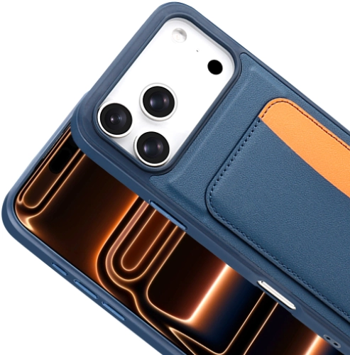 Apple iPhone 17 Pro Kılıf Kartlık Bölmeli X-Kart Silikon Kapak, Premium Koruma - Kahve