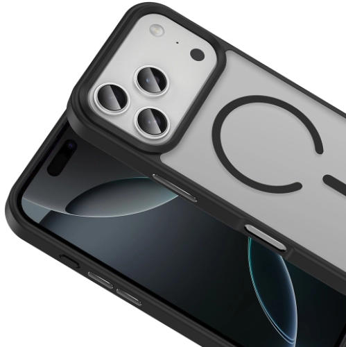 Apple iPhone 17 Pro Kılıf MagSafe Şarj Özellikli, Tam Uyumlu Kaliteli, Mat Arka Yüzey Sio Kapak - Desert Titanyum