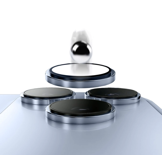 Apple iPhone 17 Pro Mikro Kamera Lens Koruyucu Kaliteli AR Kaplama, Tam Uyumlu, 9H Sertlik - Gri