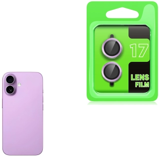 Apple iPhone 17 Kamera Lens Koruyucu Tempered Glass Parmak İzi Bırakmaz CL-07 - Açık Mor