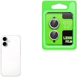 Apple iPhone 17 Kamera Lens Koruyucu Tempered Glass Parmak İzi Bırakmaz CL-07 - Gümüş