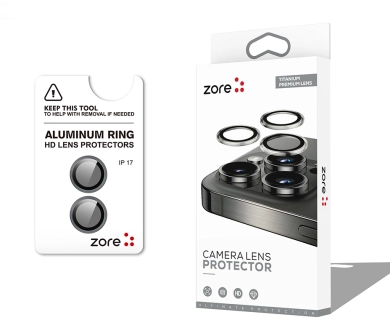 Apple iPhone 17 Kamera Lens Koruyucu Premium Safir Parmak İzi Bırakmayan Anti-Reflective, Birebir Uyumlu, Kaliteli CL-12 - Gri