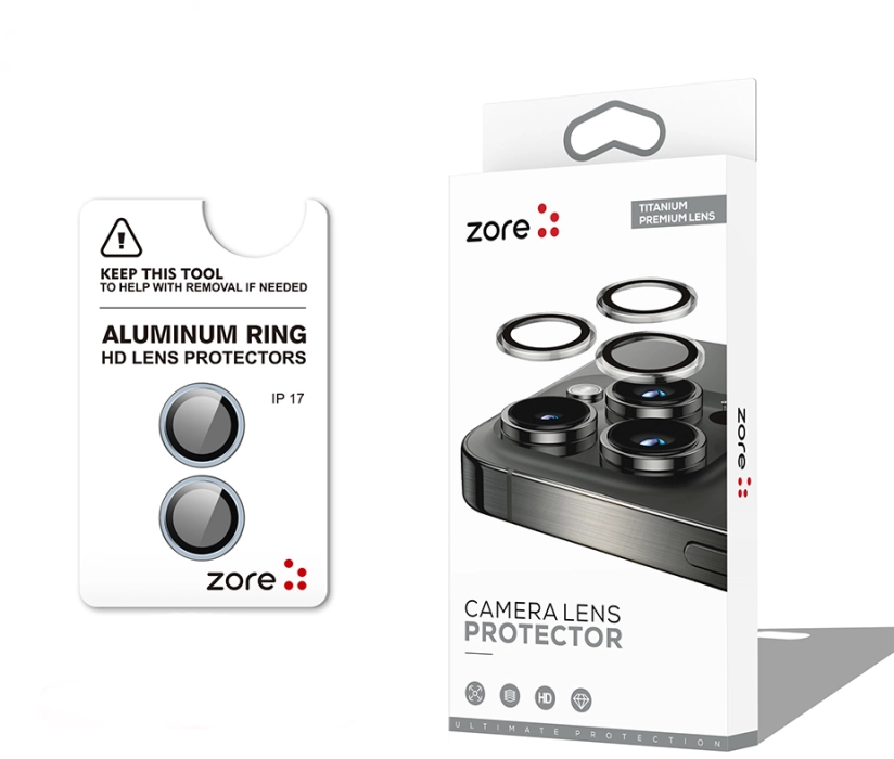 Apple iPhone 17 Kamera Lens Koruyucu Premium Safir Parmak İzi Bırakmayan Anti-Reflective, Birebir Uyumlu, Kaliteli CL-12 - Mavi Açık
