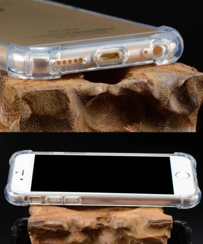 Apple iPhone 6 Kılıf Şeffaf Darbe Emici Ultra Köşe Silikon Korumalı Kapak