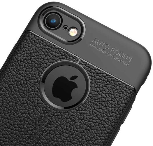 Apple iPhone 6 Plus Kılıf Deri Görünüm Premium Soft Niss Kapak - Kırmızı