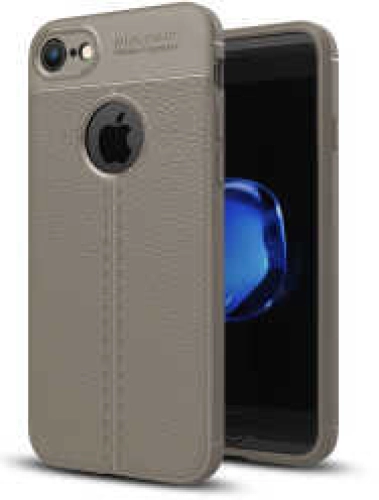 Apple iPhone 6 Plus Kılıf Deri Görünüm Premium Soft Niss Kapak - Kırmızı