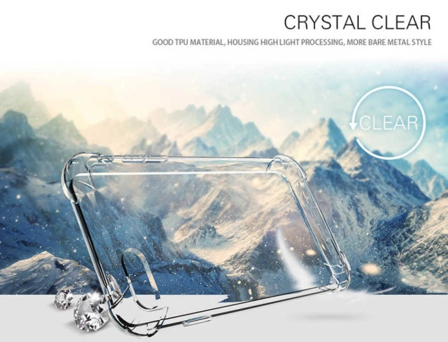 Apple iPhone 6 Plus Kılıf Şeffaf Darbe Emici Ultra Köşe Silikon Korumalı Kapak