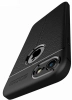 Apple iPhone 7 Kılıf Deri Görünüm Premium Soft Niss Kapak - Siyah