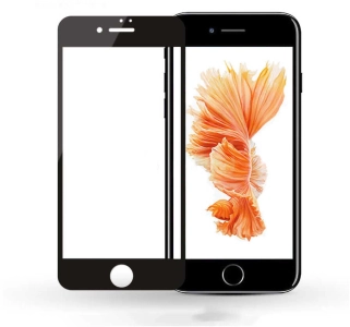Apple iPhone 7 Plus Kırılmaz Cam Ekran Koruyucu, Tam Yapışan, Kırılmaya Karşı Güçlendirilmiş,Kavisli - Siyah
