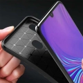 Samsung Galaxy A10s Kılıf Karbon Görünümlü Silikon Parmak İzi Bırakmayan Negro Kapak - Lacivert
