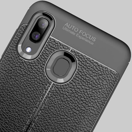 Samsung Galaxy A10s Kılıf Deri Görünüm Premium Soft Niss Kapak - Kırmızı