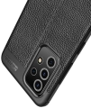 Samsung Galaxy A52 Kılıf Deri Görünüm Premium Soft Niss Kapak - Lacivert