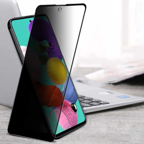 Samsung Galaxy M31s Kırılmaz Cam Ekran Koruyucu,Hayalet Tam Yapışan, Kırılmaya Karşı Güçlendirilmiş,Kavisli - Siyah