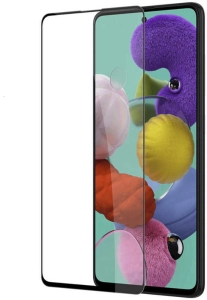 Samsung Galaxy M51 Kırılmaz Cam Ekran Koruyucu, Tam Yapışan, Kırılmaya Karşı Güçlendirilmiş,Kavisli - Siyah