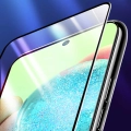 Samsung Galaxy M52 Kırılmaz Cam Ekran Koruyucu, Tam Yapışan, Kırılmaya Karşı Güçlendirilmiş,Kavisli - Siyah