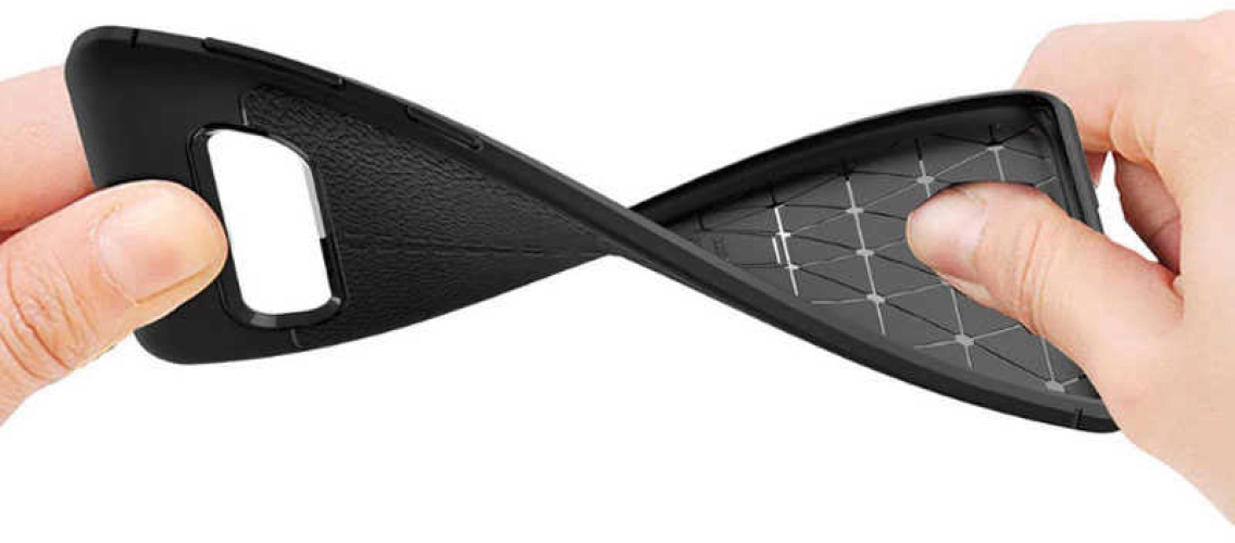 Samsung Galaxy S10 Kılıf Deri Görünüm Premium Soft Niss Kapak - Gri