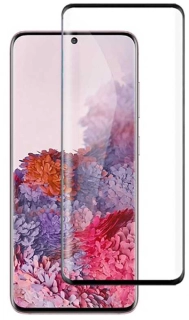 Samsung Galaxy S20 FE Kırılmaz Cam Ekran Koruyucu, Tam Yapışan, Kırılmaya Karşı Güçlendirilmiş,Kavisli - Siyah