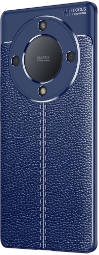 Huawei P60 Pro Kılıf Deri Görünüm Premium Soft Niss Kapak - Lacivert