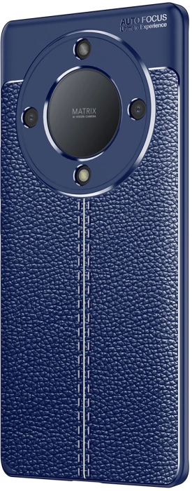 Huawei P60 Pro Kılıf Deri Görünüm Premium Soft Niss Kapak - Lacivert