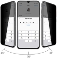 Huawei P Smart 2019 Kırılmaz Cam Ekran Koruyucu,Hayalet Tam Yapışan, Kırılmaya Karşı Güçlendirilmiş,Kavisli - Siyah