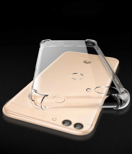 Huawei P Smart Kılıf Şeffaf Darbe Emici Ultra Köşe Silikon Korumalı Kapak
