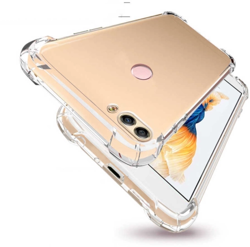 Huawei P Smart Kılıf Şeffaf Darbe Emici Ultra Köşe Silikon Korumalı Kapak