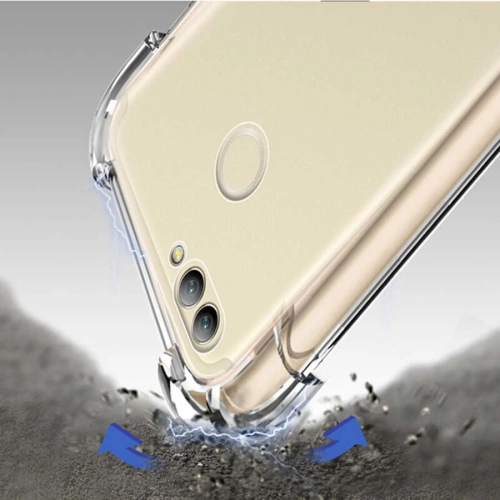 Huawei P Smart Kılıf Şeffaf Darbe Emici Ultra Köşe Silikon Korumalı Kapak