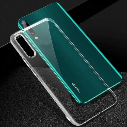 Huawei P Smart Pro 2019 Kılıf Kamera Korumalı Şeffaf Ultra İnce Esnek Silikon Kapak