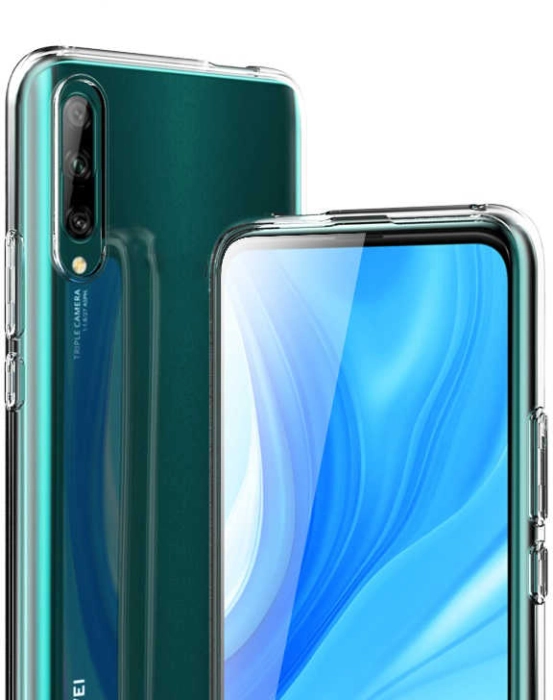 Huawei P Smart Pro 2019 Kılıf Kamera Korumalı Şeffaf Ultra İnce Esnek Silikon Kapak