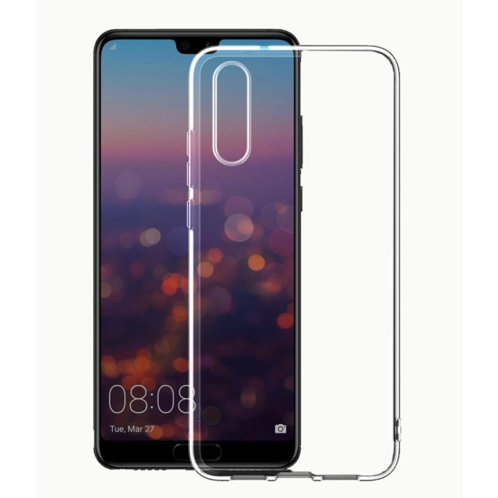 Huawei P20 Lite Kılıf Kamera Korumalı Şeffaf Ultra İnce Esnek Silikon Kapak
