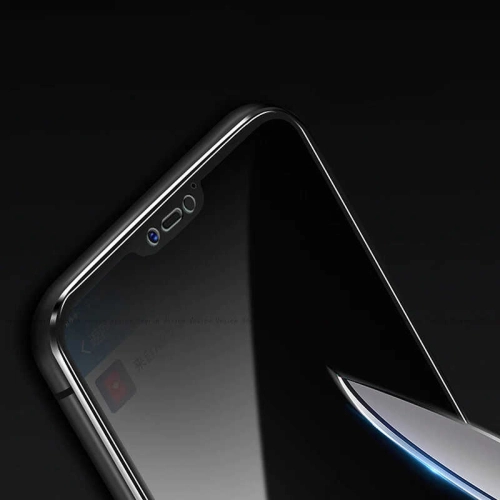 Huawei P20 Lite Kırılmaz Cam Ekran Koruyucu,Hayalet Tam Yapışan, Kırılmaya Karşı Güçlendirilmiş,Kavisli - Siyah