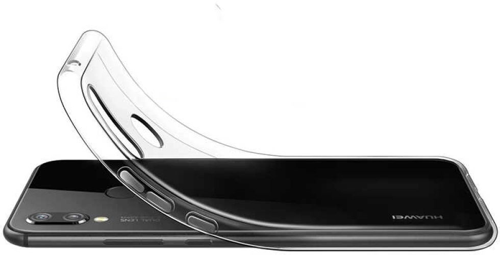 Huawei P20 Lite Kılıf Kamera Korumalı Şeffaf Ultra İnce Esnek Silikon Kapak