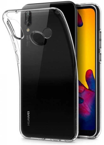 Huawei P20 Lite Kılıf Kamera Korumalı Şeffaf Ultra İnce Esnek Silikon Kapak