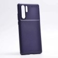 Huawei P30 Pro Kılıf Karbon Görünümlü Silikon Parmak İzi Bırakmayan Negro Kapak - Lacivert