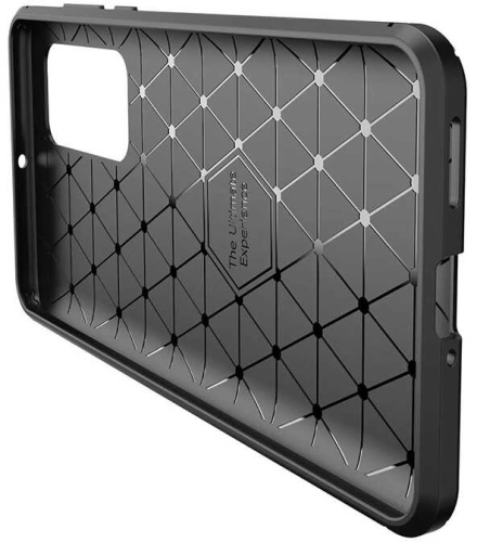 Huawei P40 Kılıf Karbon Görünümlü Silikon Parmak İzi Bırakmayan Negro Kapak - Siyah