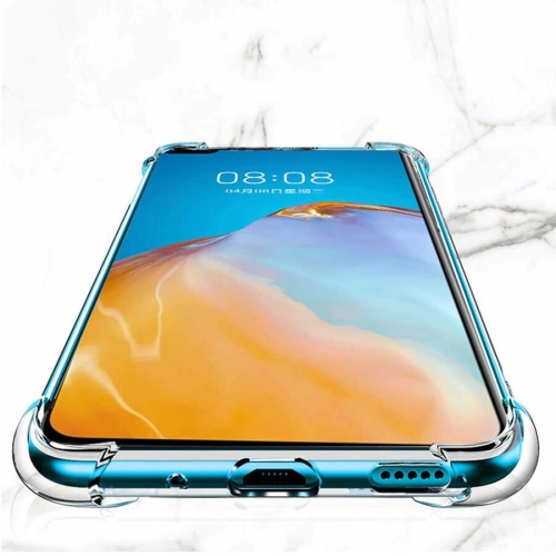 Huawei P40 Kılıf Şeffaf Darbe Emici Ultra Köşe Silikon Korumalı Kapak