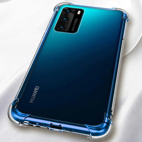 Huawei P40 Kılıf Şeffaf Darbe Emici Ultra Köşe Silikon Korumalı Kapak