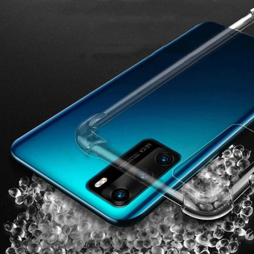 Huawei P40 Kılıf Şeffaf Darbe Emici Ultra Köşe Silikon Korumalı Kapak